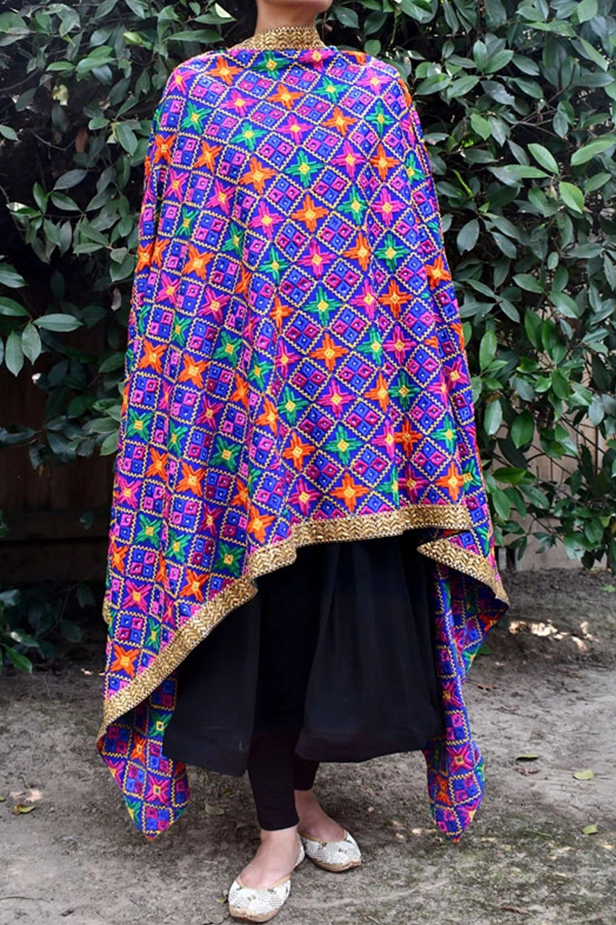 Phulkari Embroidered Chunni Dupatta