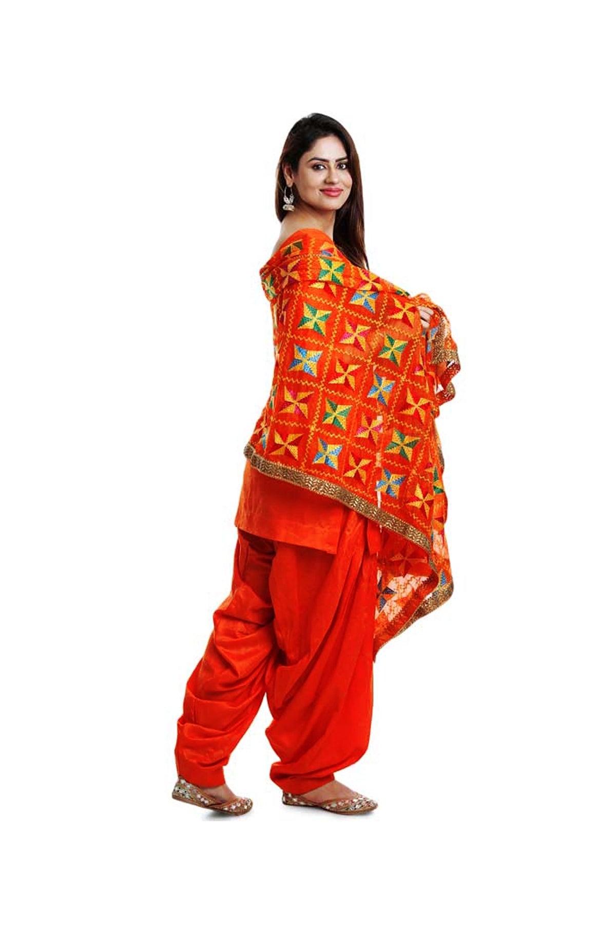 Phulkari Embroidery Dupatta