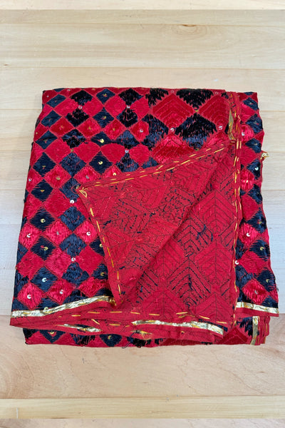 Handmade Phulkari Bagh Dupatta D8-3Handmade Phulkari Bagh Dupatta D8-3