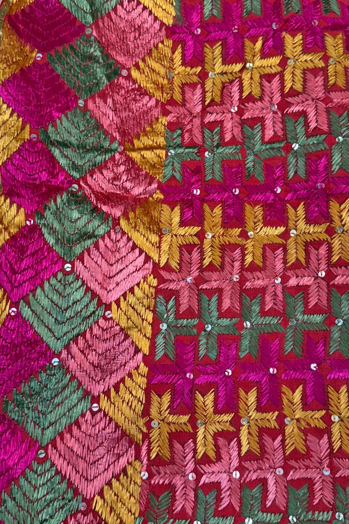 Handmade Phulkari Bagh Dupatta D8-3