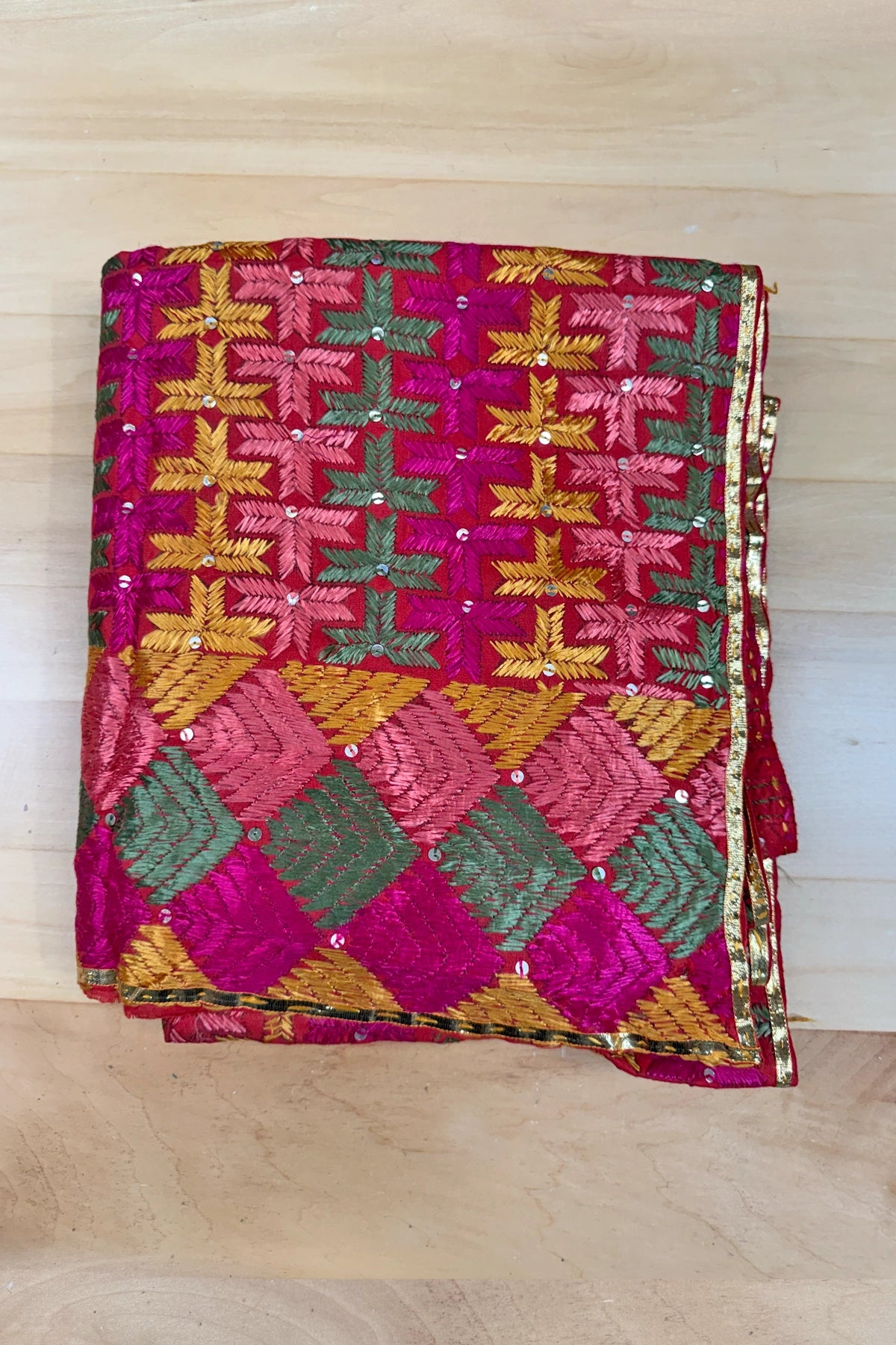 Handmade Phulkari Bagh Dupatta D8-3