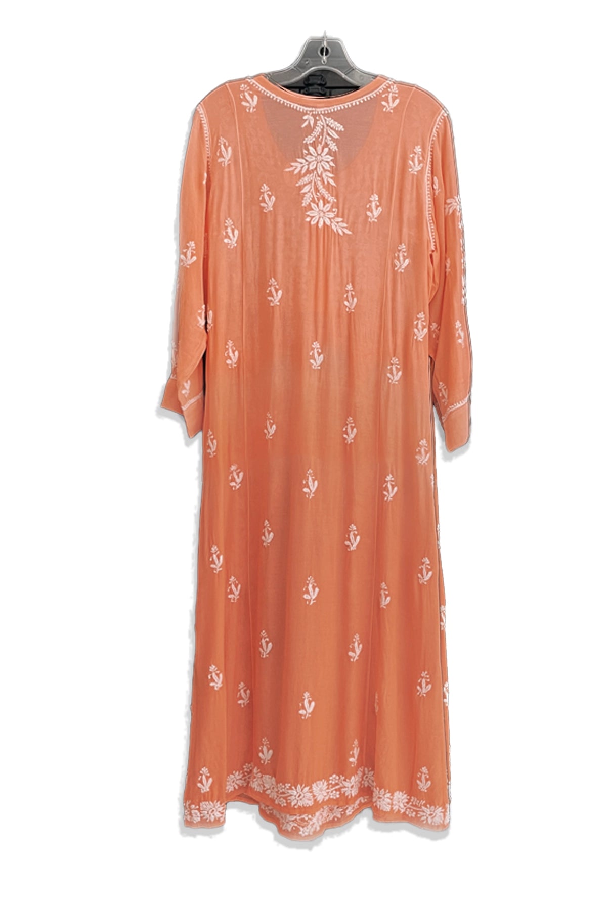 Muslin Silk Handcrafted Lucknowi Chikankari A Line Kurta Dress