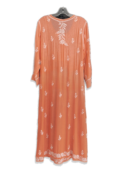 Muslin Silk Handcrafted Lucknowi Chikankari A Line Kurta DressMuslin Silk Handcrafted Lucknowi Chikankari A Line Kurta Dress
