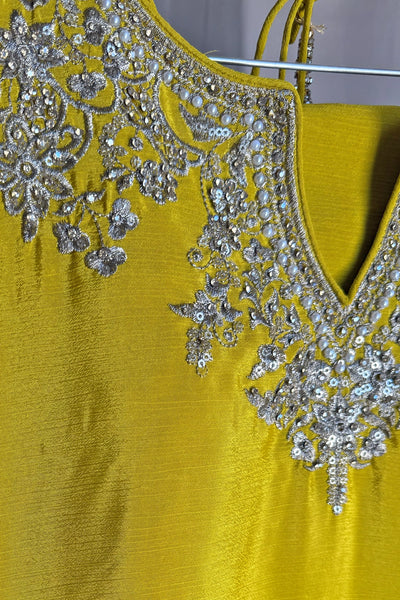 Chinon Silk Sharara SuitChinon Silk Sharara Suit