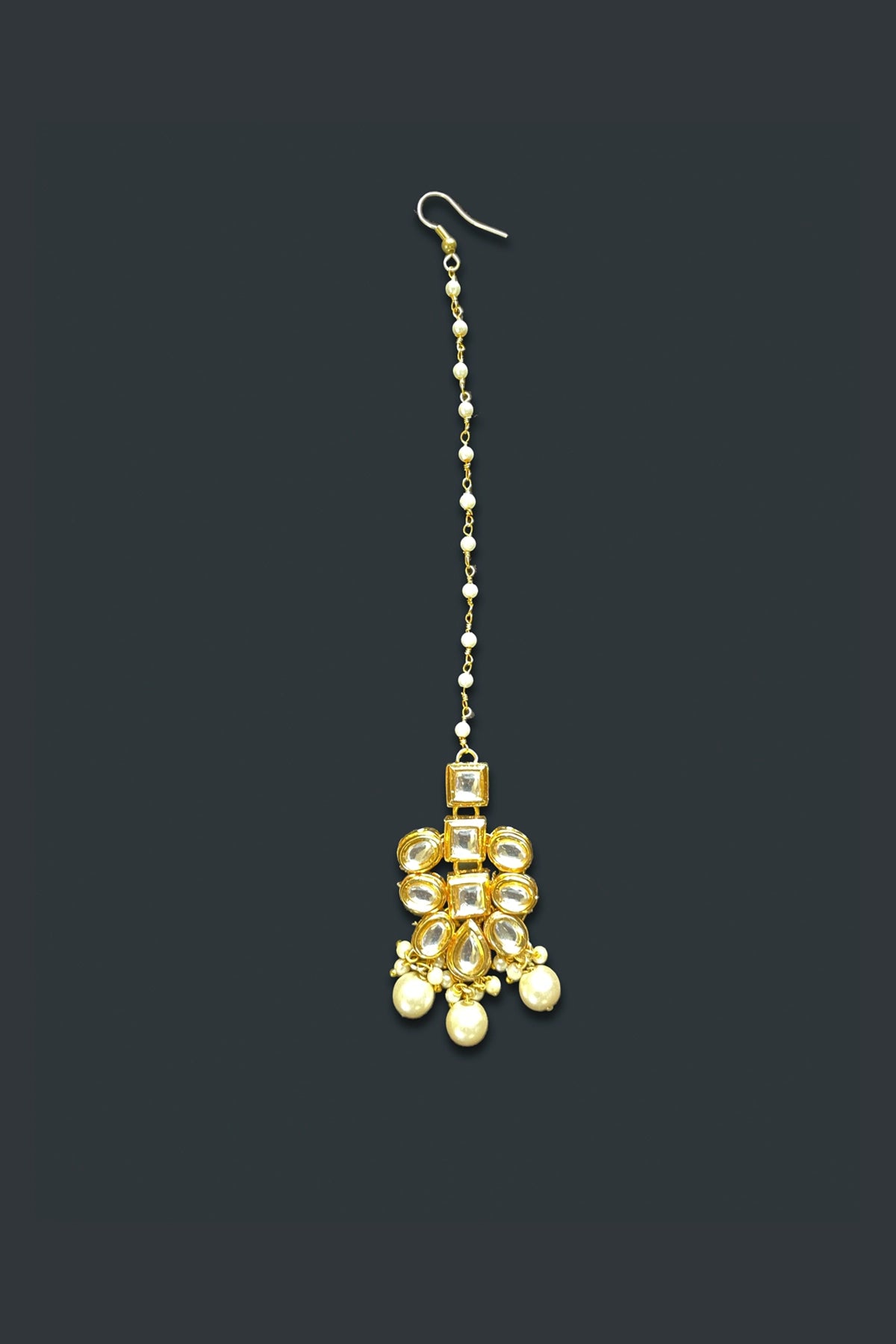 Buy Gold Finish Kundan Maang Tikka at PinkPhulkari California