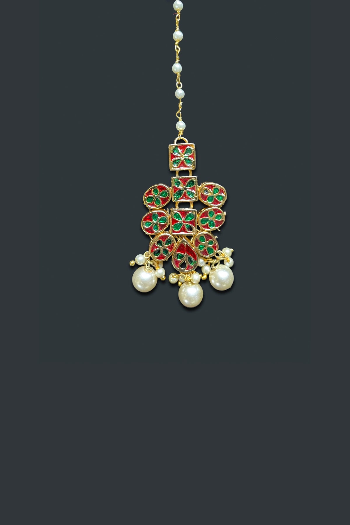 Buy Gold Finish Kundan Maang Tikka at PinkPhulkari California