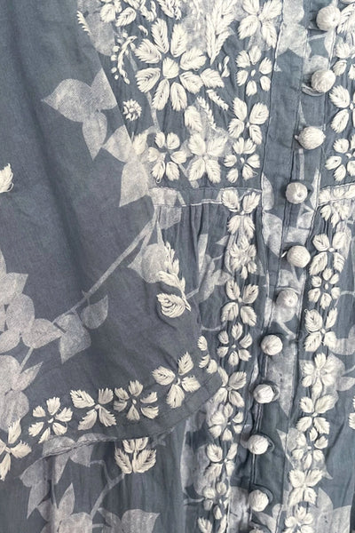 Gray Chikankari Kurti – Hand Embroidered Mulmul CottonGray Chikankari Kurti – Hand Embroidered Mulmul Cotton