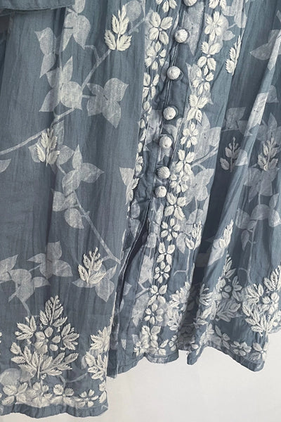 Gray Chikankari Kurti – Hand Embroidered Mulmul CottonGray Chikankari Kurti – Hand Embroidered Mulmul Cotton