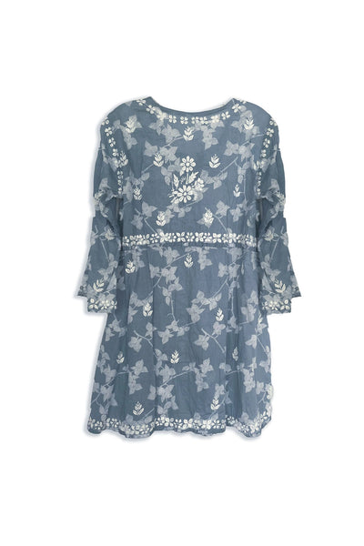 Gray Chikankari Kurti – Hand Embroidered Mulmul CottonGray Chikankari Kurti – Hand Embroidered Mulmul Cotton