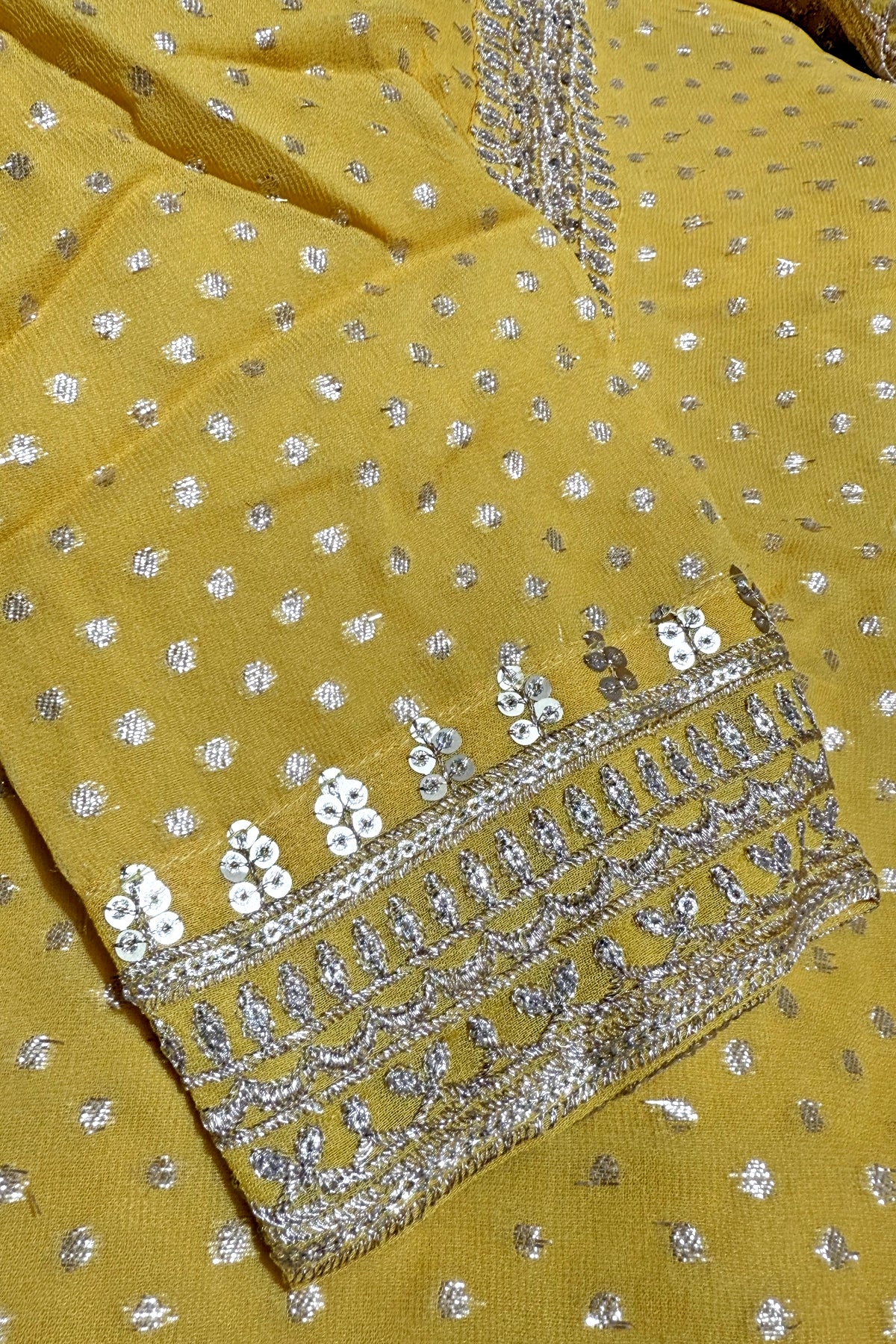 Yellow Kurta Palazzo Suit Set with Dupatta at PinkPhulkari California