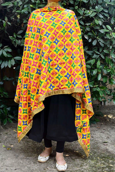 Phulkari Embroidered Chunni DupattaPhulkari Embroidered Chunni Dupatta