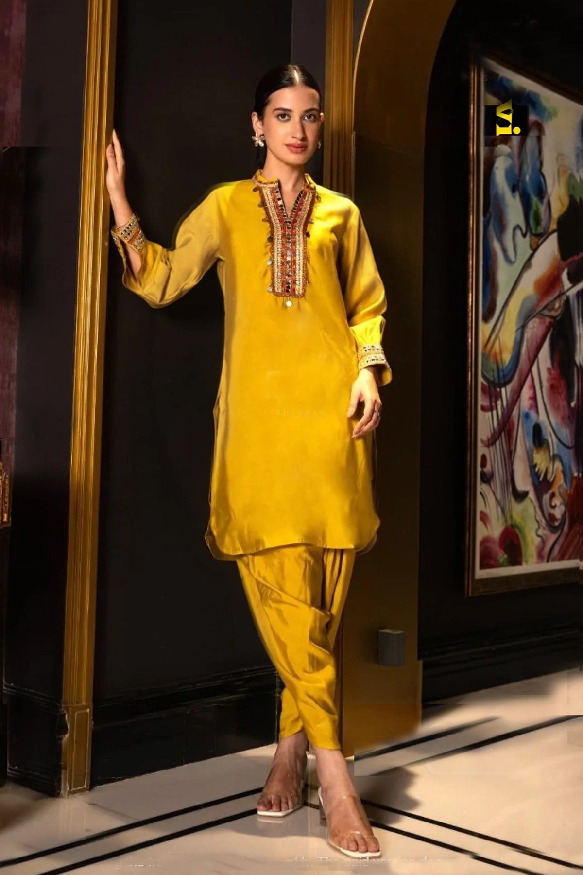 Buy Women's Mustard Yellow Co-Ord Set at PinkPhulkari California